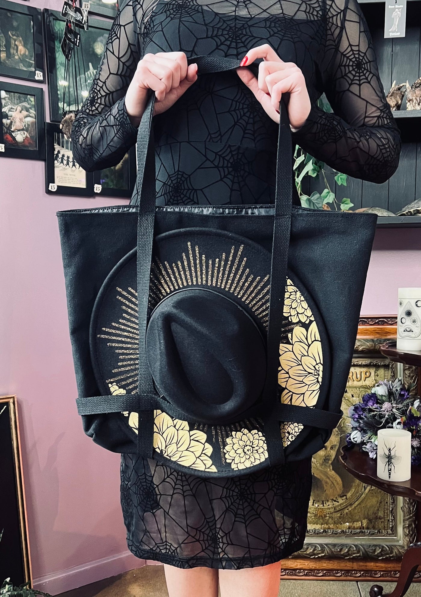 Brimmed Hat Bag - Large Heavy Duty Tote with Straps to Carry Your Favorite Hat! PREORDER