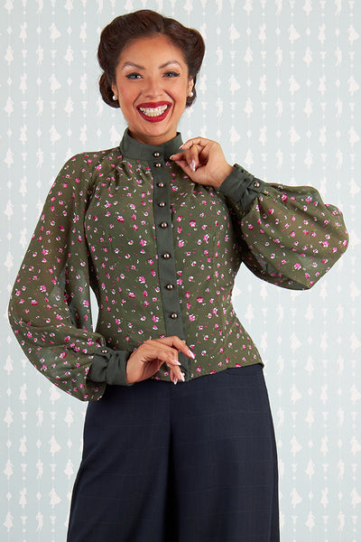 Ophelia-Juniper Bishop Sleeve Blouse