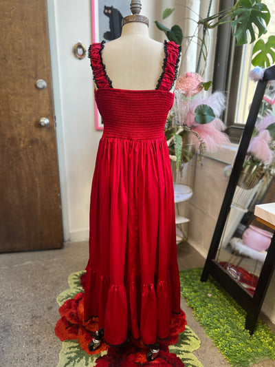 Cosette Maxi Dress in Crimson Red