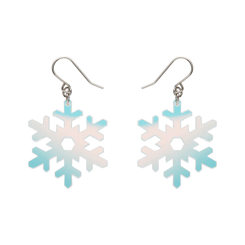 Erstwilder Essentials Iridescent Snowflake Drop Earrings