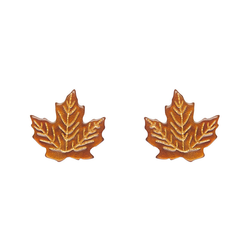 Erstwilder Essentials X Fluer Harris Maple Leaf Stud Earrings (2 Colorways)