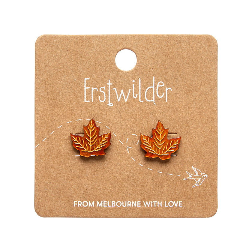 Erstwilder Essentials X Fluer Harris Maple Leaf Stud Earrings (2 Colorways)