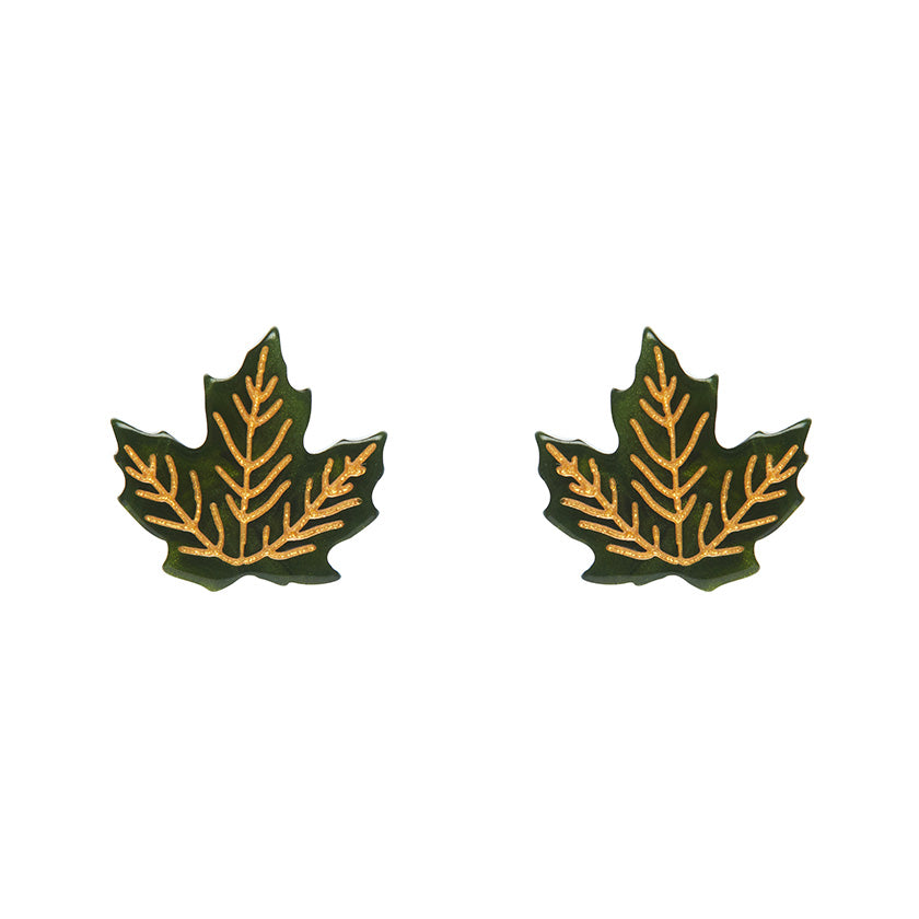 Erstwilder Essentials X Fluer Harris Maple Leaf Stud Earrings (2 Colorways)