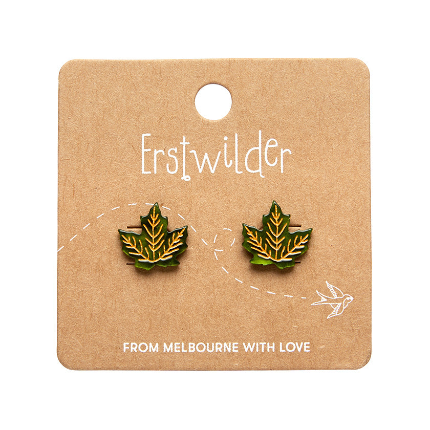 Erstwilder Essentials X Fluer Harris Maple Leaf Stud Earrings (2 Colorways)