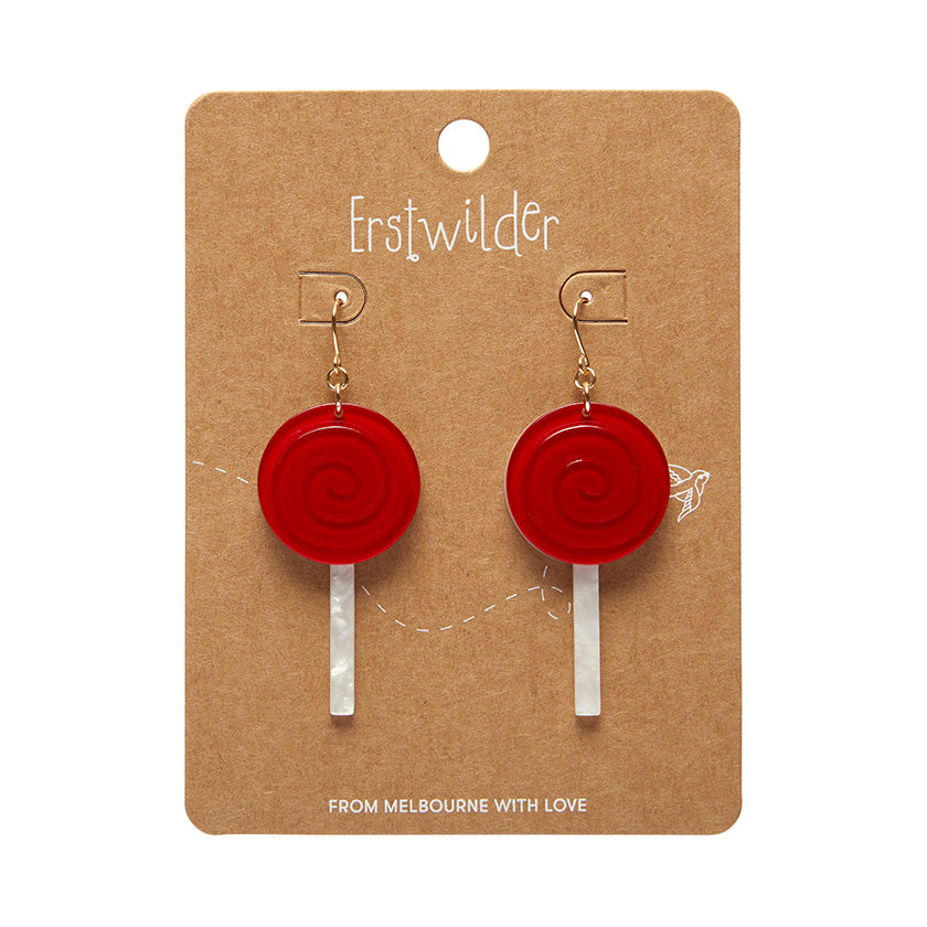 Erstwilder Essentials X Willy Wonka Lollypop Drop Earrings (4 Colorways)