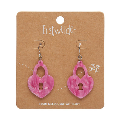 Erstwilder Essentials Heart Locket Ripple Drop Earrings (3 Colorways)