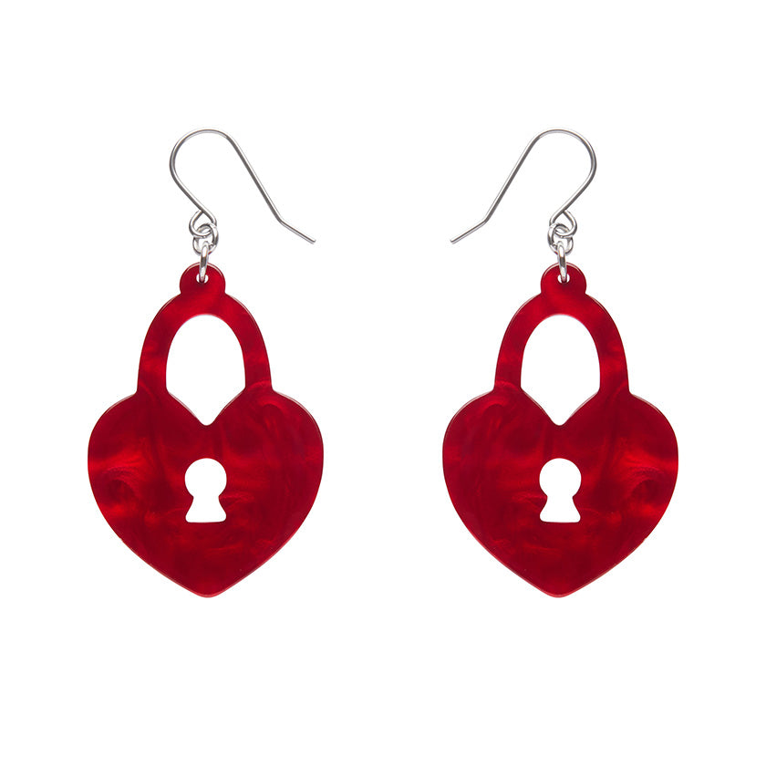 Erstwilder Essentials Heart Locket Ripple Drop Earrings (3 Colorways)