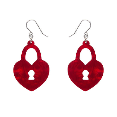 Erstwilder Essentials Heart Locket Ripple Drop Earrings (3 Colorways)