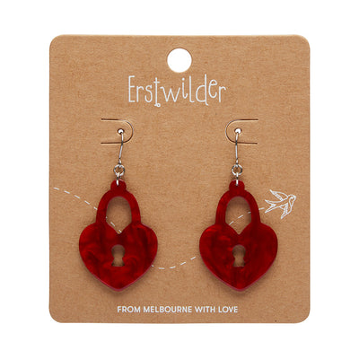 Erstwilder Essentials Heart Locket Ripple Drop Earrings (3 Colorways)