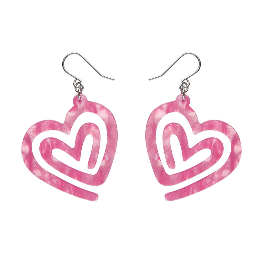 Erstwilder Essentials Heart Maze Drop Earrings (3 Colorways)