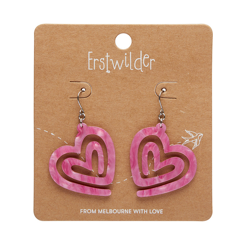 Erstwilder Essentials Heart Maze Drop Earrings (3 Colorways)