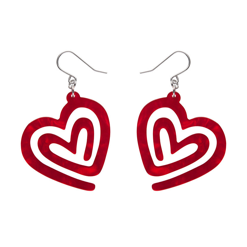 Erstwilder Essentials Heart Maze Drop Earrings (3 Colorways)