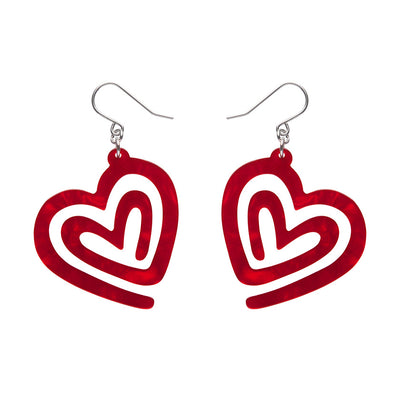 Erstwilder Essentials Heart Maze Drop Earrings (3 Colorways)