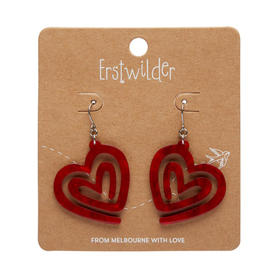 Erstwilder Essentials Heart Maze Drop Earrings (3 Colorways)