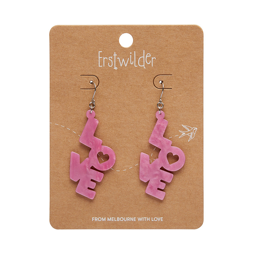 Erstwilder Essentials LOVE Drop Earrings (3 Colorways)