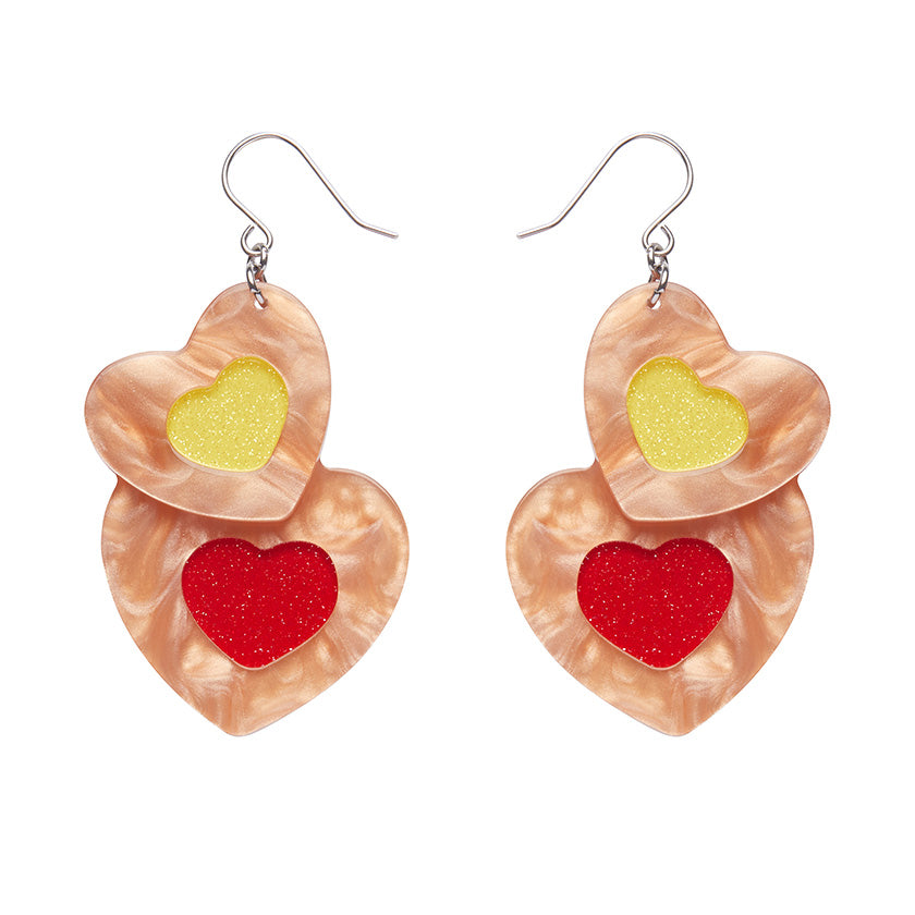 Erstwilder X Katherine Sabbath Lolly Heart Cookies Drop Earrings