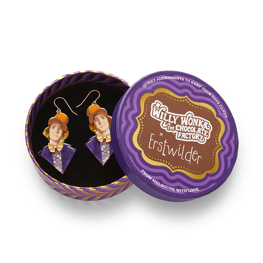 Erstwilder X Willy Wonka Mr Wonka Drop Earrings