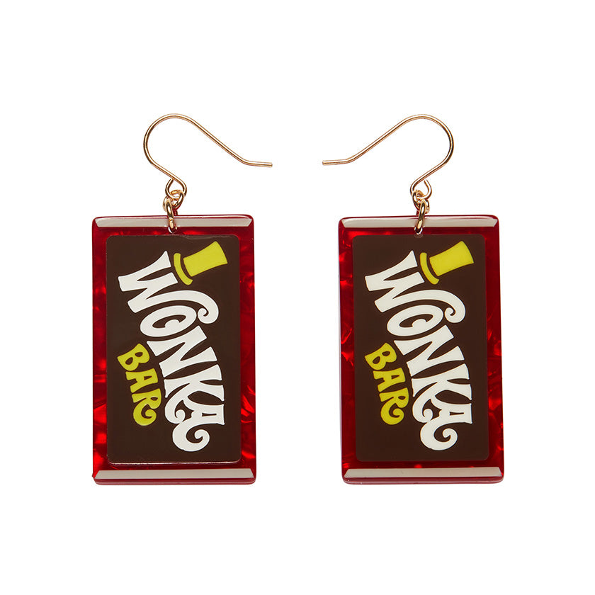 Erstwilder X Willy Wonka Original Wonka Bar Drop Earrings