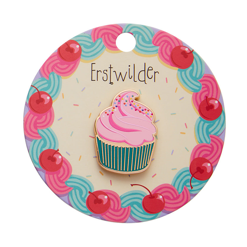 Erstwilder X Katherine Sabbath  Iced Cupcake Enamel Pin