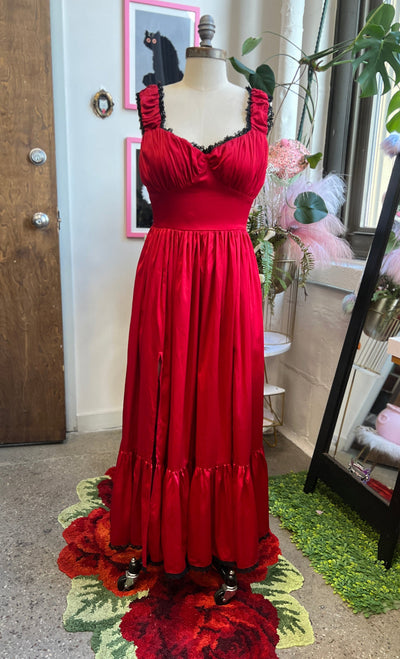 Cosette Maxi Dress in Crimson Red