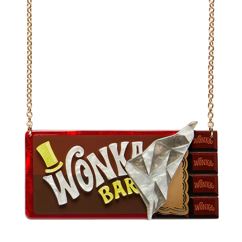 Erstwilder X Willy Wonka Winning Wonka Bar Necklace