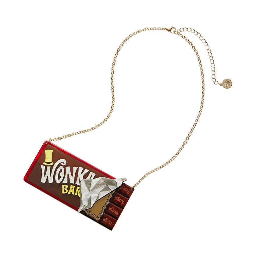 Erstwilder X Willy Wonka Winning Wonka Bar Necklace