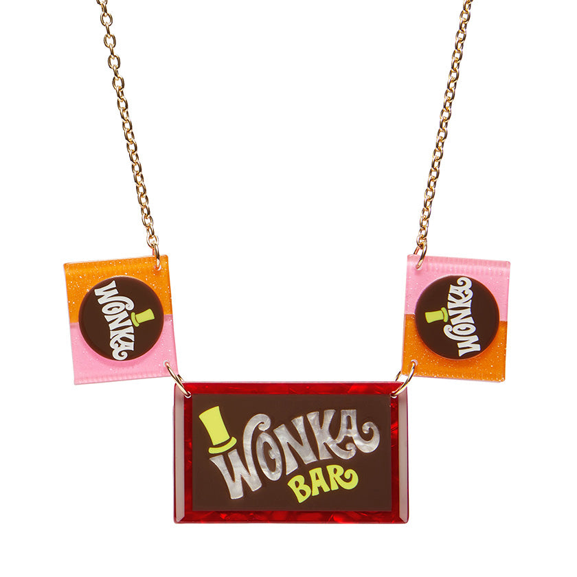 Erstwilder X Willy Wonka Wonka Chocolate Bars Necklace