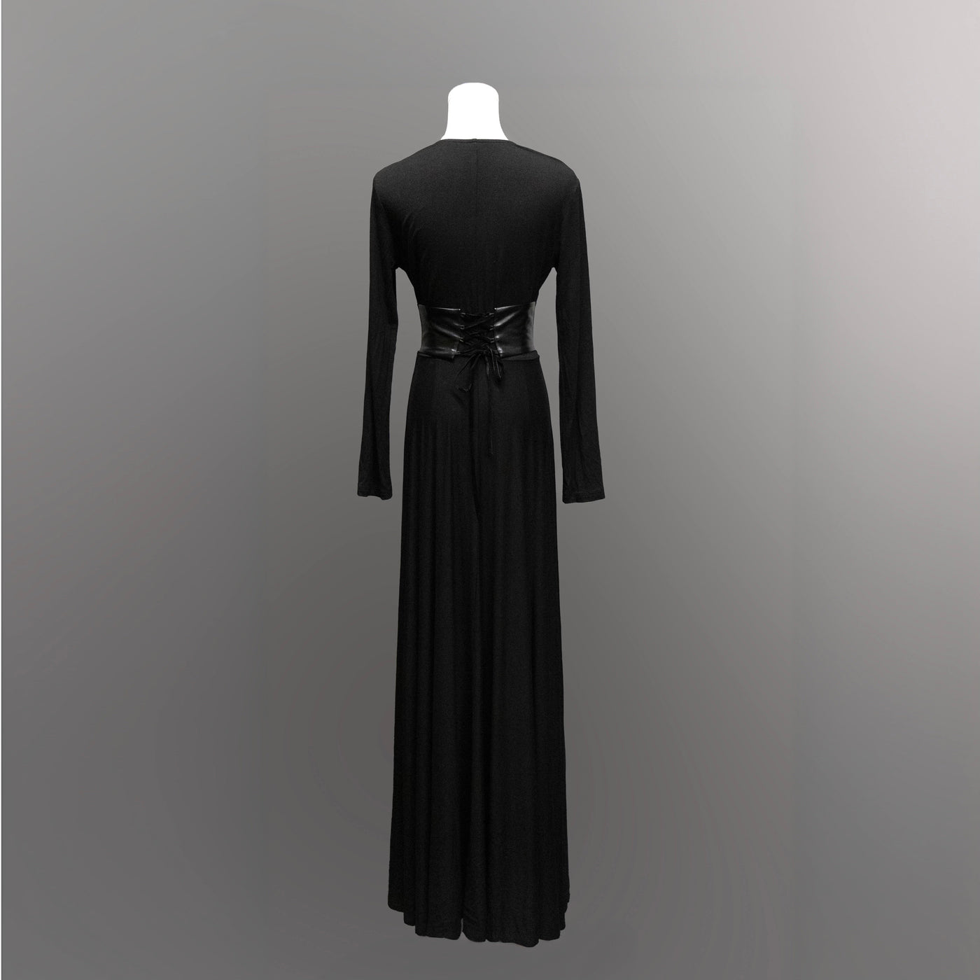 Blair Jersey Maxi Dress with Vegan Leather Corset Waist PREORDER