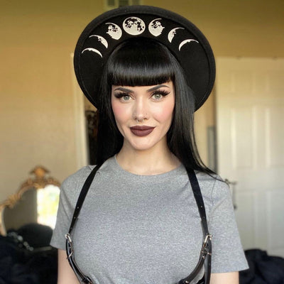 Moon Phase Vegan Felt Hat